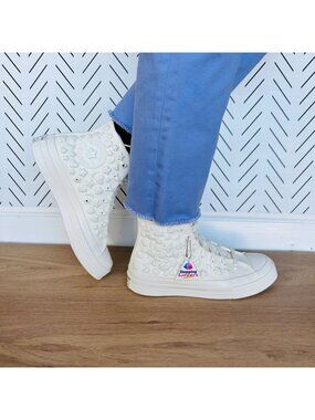 ❤️Converse Chuck 70 3D Charms Hi Women Shoes Sz 9.5 Flower Stars Sneaker A06434C